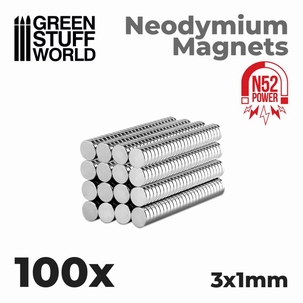 GSW Neodymium Magnets 3x1mm N52