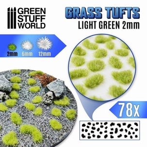 GSW Grass Tufts 2mm Light Green