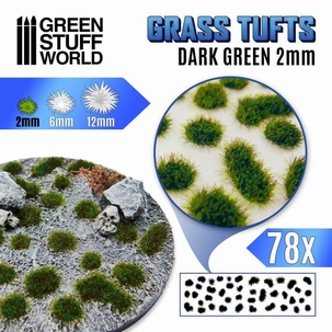 GSW Grass Tufts 2mm Dark Green