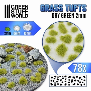 GSW Grass Tufts 2mm Dry Green