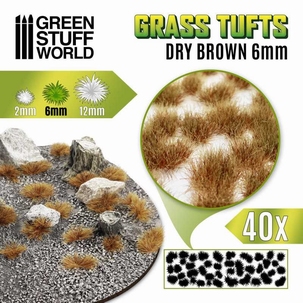 GSW Grass Tufts 6mm Dry Brown