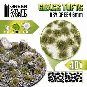 GSW Grass Tufts 6mm Dry Green