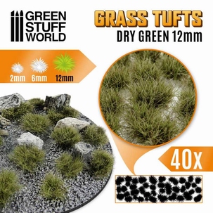 GSW Grass Tufts 12mm Dry Green