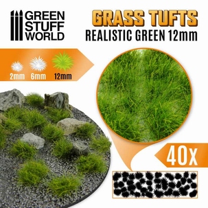 GSW Grass Tufts 12mm Realistic Green