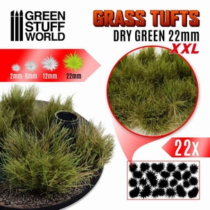 GSW Grass Tufts 22mm Dry Green