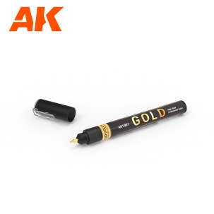 AK Metallic Liquid Marker Gold